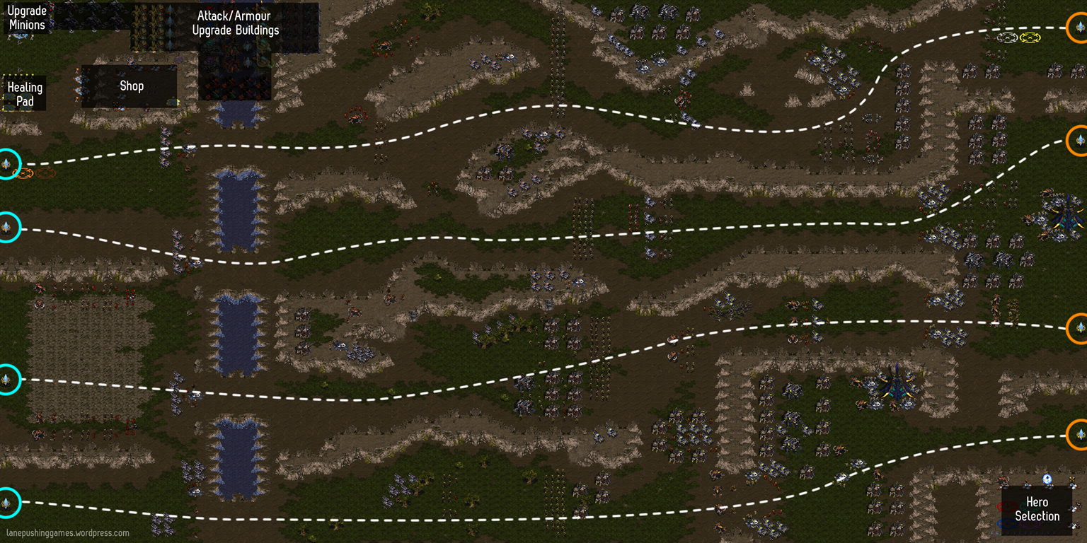 Aeon of Strife has almost no empty space; the entire battlefield is full from the start